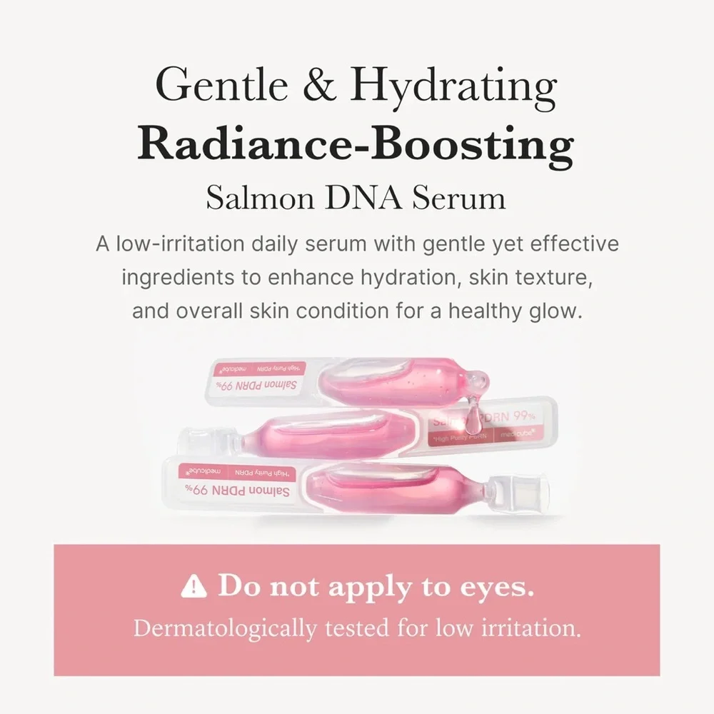 NEW MEDICUBE Salmon Pink PDRN 99% Revitalizing Ampoules - Intensive Skin Serum
